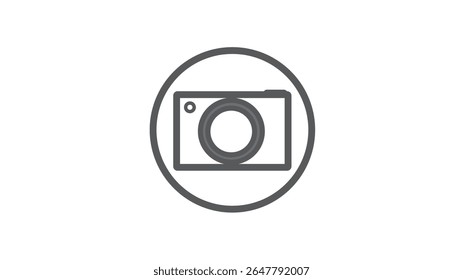 Ícone de câmera, ilustração plana de ícone de vetor, ícone de câmera simples, ícone de fotografia vetor.