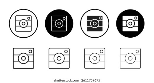 Camera icon Flat line symbol