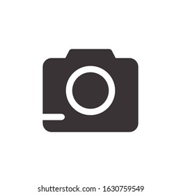 Camera icon flat outline glyph interface 