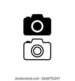 Vector de símbolo de Fotografía de contorno plano