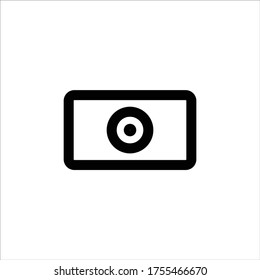 Camera icon, flat photo camera Graphics vector isolated. Modern simple. Instant Photo. Trendy symbol for website design, web button, mobile app. Logo illustration 