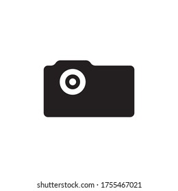 Camera icon, flat photo camera Graphics vector isolated. Modern simple. Instant Photo. Trendy symbol for website design, web button, mobile app. Logo illustration 