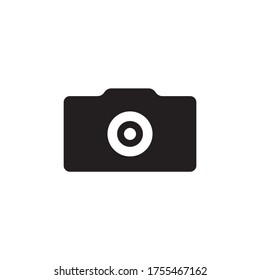 Camera icon, flat photo camera Graphics vector isolated. Modern simple. Instant Photo. Trendy symbol for website design, web button, mobile app. Logo illustration 
