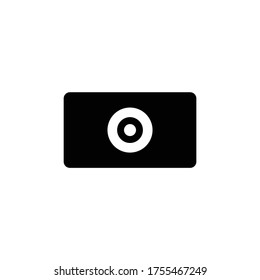 Camera icon, flat photo camera Graphics vector isolated. Modern simple. Instant Photo. Trendy symbol for website design, web button, mobile app. Logo illustration 