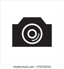 Camera icon, flat photo camera Graphics vector isolated. Modern simple. Instant Photo. Trendy symbol for website design, web button, mobile app. Logo illustration 