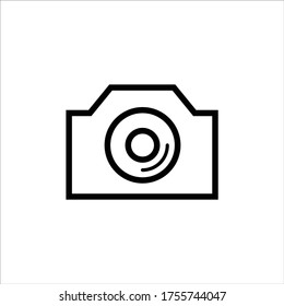 Camera icon, flat photo camera Graphics vector isolated. Modern simple. Instant Photo. Trendy symbol for website design, web button, mobile app. Logo illustration 