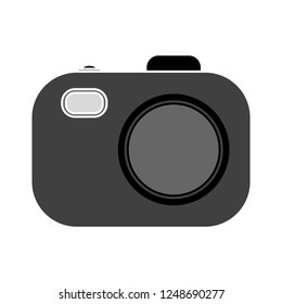 Camera icon, flat photo camera vector isolated. Modern simple snapshot photography sign. Instant Photo internet concept. Trendy symbol for website design, web button, mobile app. Logo illustration