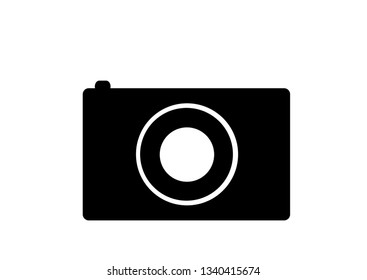 Camera icon, flat photo camera vector isolated. Modern simple snapshot photography sign. Instant Photo internet concept. Trendy symbol for website design, web button, mobile app. Logo illustration
