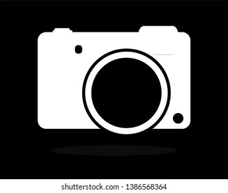 Camera icon, flat photo camera vector isolated. Modern simple snapshot photography sign. Photo internet concept.