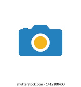 Camera icon, flat photo vector. symbol for web design