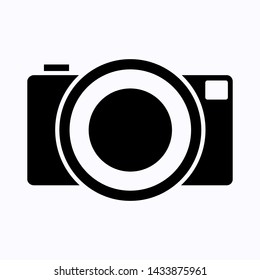 Camera icon, flat photo camera vector isolated. Modern simple snapshot photography sign. Instant Photo internet concept. Trendy symbol for website design, web button, mobile app. Logo illustration