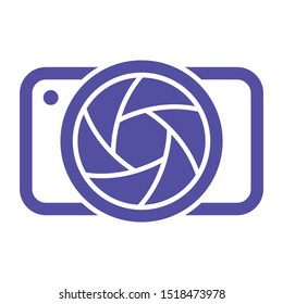 Camera icon, flat photo vector isolated. Modern simple snapshot photography sign. Instant trendy symbol for web site design, mobile app. Logo illustration.