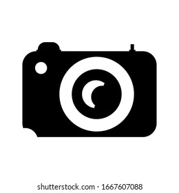 Camera icon, flat photo camera vector isolated. Modern simple snapshot photography sign. Instant Photo internet concept. Trendy symbol for website design, web button, mobile app. Logo illustration
