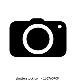 Camera icon, flat photo camera vector isolated. Modern simple snapshot photography sign. Instant Photo internet concept. Trendy symbol for website design, web button, mobile app. Logo illustration