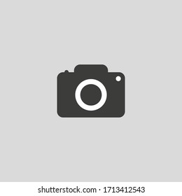 Camera icon, flat photo camera vector isolated. Modern simple snapshot photography sign. Instant Photo internet concept. Trendy symbol for website design,
