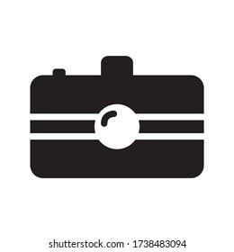 Camera icon, flat photo camera vector isolated. Modern simple snapshot photography sign. Instant Photo internet concept. Trendy symbol for website design, web button, mobile app. Logo illustration