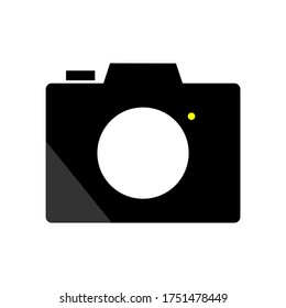 Camera icon, flat photo camera vector isolated. Modern simple snapshot photography sign. Instant Photo internet concept. Logo illustration