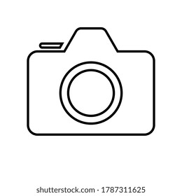 Camera icon, flat photo camera vector isolated. Modern simple snapshot photography sign. Trendy symbol for website design, web button, mobile app.