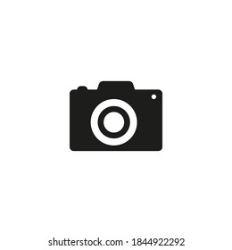 Camera icon, flat photo vector isolated. Modern simple snapshot photography sign. Instant trendy symbol for web site design, mobile app. Logo illustration.