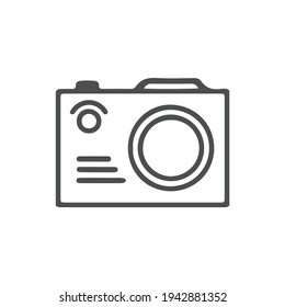 Camera icon, flat photo camera vector isolated. Modern simple snapshot photography sign. Instant Photo internet concept. Trendy symbol for website design, web button, mobile app. Logo illustration