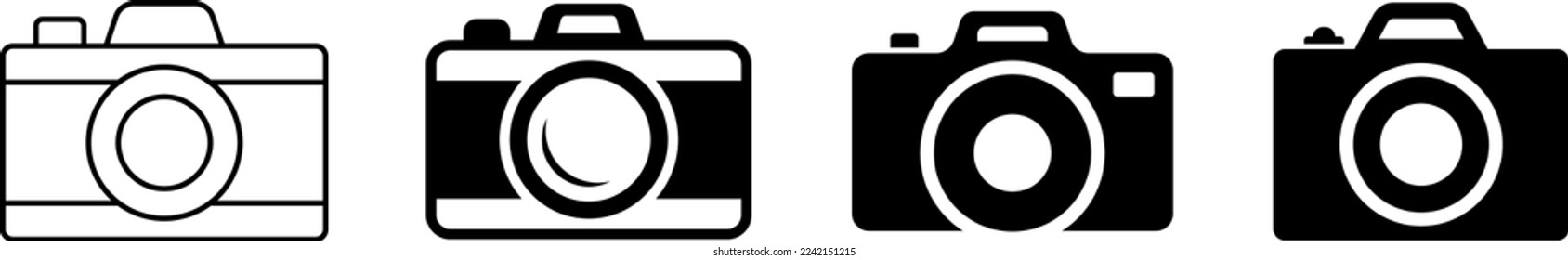 Camera icon, flat photo camera vector isolated. Modern simple snapshot photography sign. Instant Photo internet concept. Trendy symbol for website design, web button, mobile app. Logo illustration