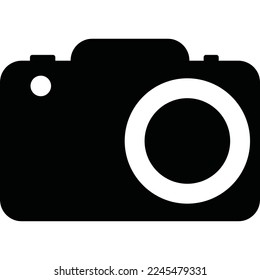 Camera icon, flat photo camera vector isolated. Modern simple snapshot photography sign. Instant Photo internet concept. Trendy symbol for website design, web button, mobile app. Logo illustration