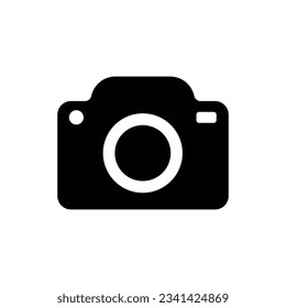 Camera icon, flat photo camera vector isolated. Modern simple snapshot photography sign. Instant Photo internet concept. Trendy symbol for website design, web button, mobile app. Logo illustration