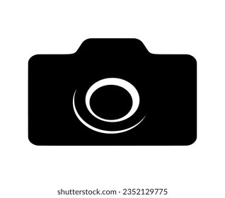 Camera icon, flat photo camera vector isolated. Modern simple snapshot photography logo. Instant photo internet concept. Stylish symbol for website design, web buttons, mobile apps. logo illustration