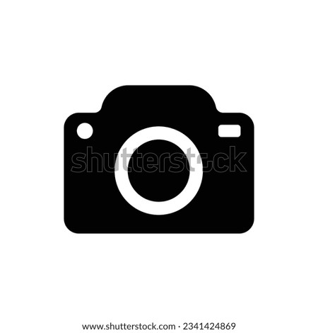 Camera icon, flat photo camera vector isolated. Modern simple snapshot photography sign. Instant Photo internet concept. Trendy symbol for website design, web button, mobile app. Logo illustration