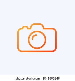 Camera icon. Flat camera sign isolated icon sign vector