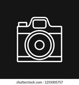 Camera Icon in flat style isolated on background