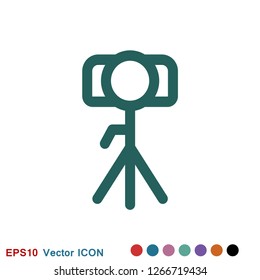 Camera Icon in flat style isolated on background