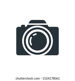 camera icon in flat style isolated. Vector Symbol illustration.