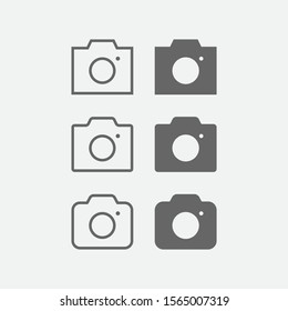 Camera Icon in flat style isolated on grey background. Symbol for your web site design, logo, app, UI. Vector illustration