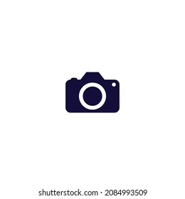 Camera Icon in flat style isolated on white background. Camera symbol for your website, logo, app, business card, flyer etc. Vector illustration.