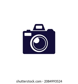 Camera Icon in flat style isolated on white background. Camera symbol for your website, logo, app, business card, flyer etc. Vector illustration.