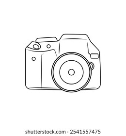 Camera icon flat style isolated. Vector