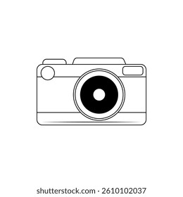 Camera icon flat style isolated. Vector