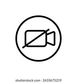 Camera icon flat style isolated. vector