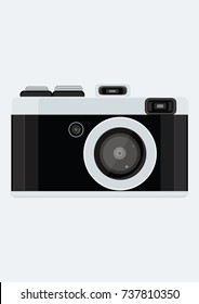  Camera - icon - flat style - isolated on white background - art vector