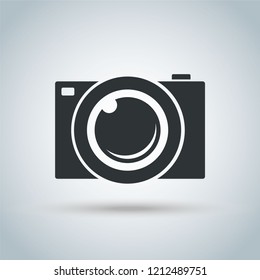 Camera icon. Flat style. Modern simple snapshot photography sign. Vector illustration.