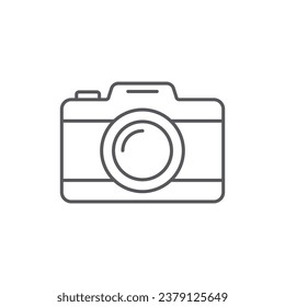 Camera icon in flat style. Photography vector illustration on isolated background. Photo sign business concept.