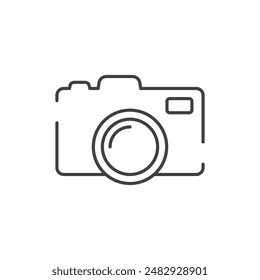 Camera icon in flat style. Photography vector illustration on isolated background. Photo sign business concept.