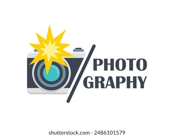Camera icon in flat style. Photography vector illustration on isolated background. Photo sign business concept.