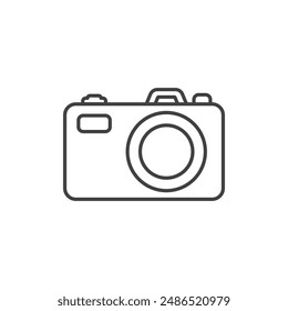 Camera icon in flat style. Photography vector illustration on isolated background. Photo sign business concept.