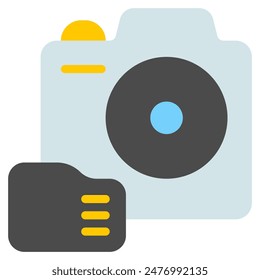 Camera icon with flat style. Suitable for website design, logo, app and UI. Based on the size of the icon in general, so it can be reduced.