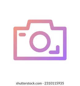 camera icon flat style vector
