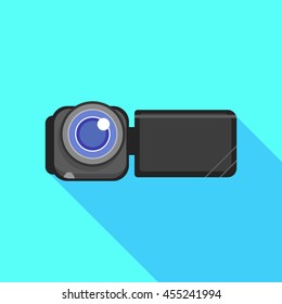 Camera icon. Flat style. Vector design