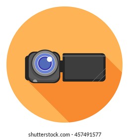 Camera icon. Flat style. Vector design
