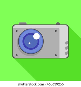 Camera icon. Flat style. Vector design